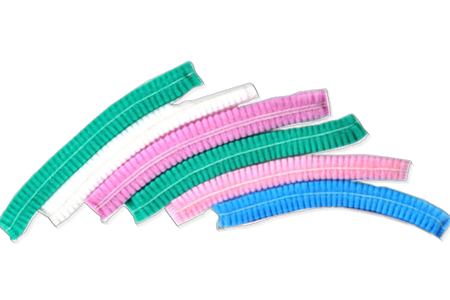 Multi-Colored Pleated Bouffant Caps
