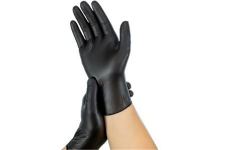 Disposable Black vinyl glove