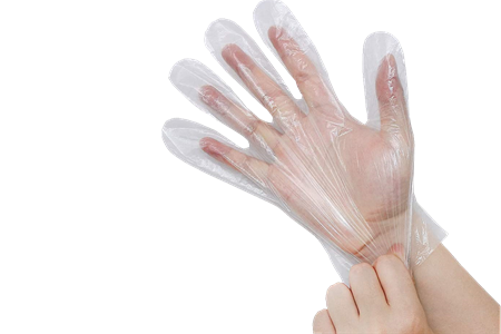 disposable clear PE glove