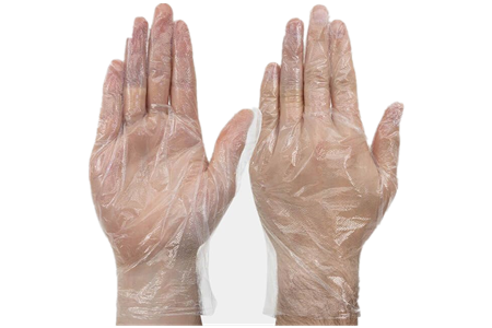 Food Service Clear Plastic Disposable Gloves