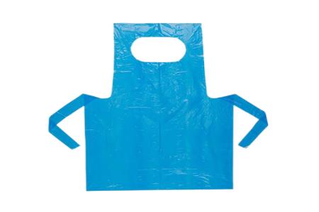 plastic disposable aprons blue