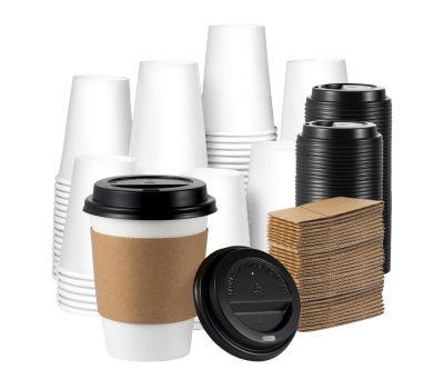 Disposable Paper Coffee Cups with Lids