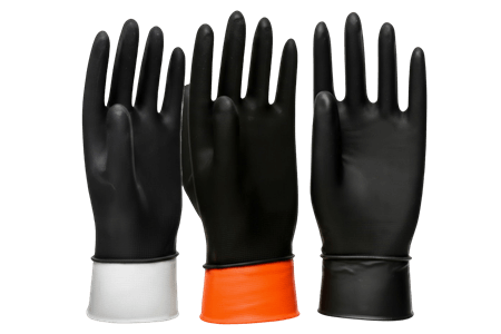 chemical resistant industrial latex gloves